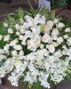 White Mixed Fireside basket